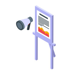 Megaphone Marketing Icon Isometric Service