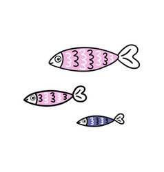 Three Little Fish Undersea World Doodle