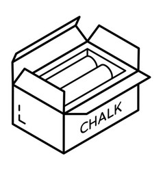 An Icon Of Chalk Box For Writing Line Icon