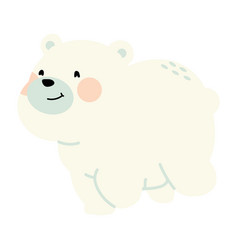 Cute Polar Bear Running Animal