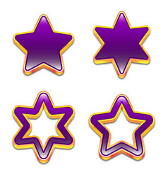 Golden Purple Star Border Frame