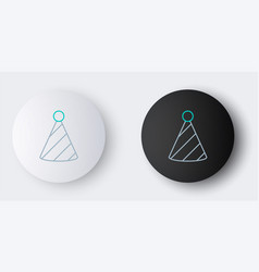 Line Party Hat Icon Isolated On Grey Background