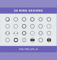 24 Ring Designs Svg Png Dfx Ai