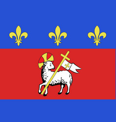 Flag Of Rouen In Normandy Is A Region Of France