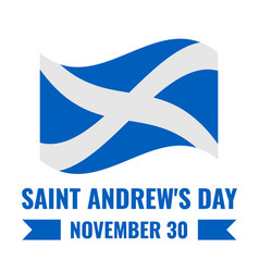 Saint Andrew S Day Typography Poster Scottish