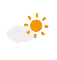 Simple Cloud And Sun Icon