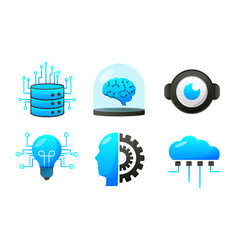 Ai Technology And Cyber Icon Elements