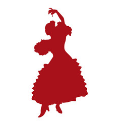 Flamenco Dancer Woman Turning Silhouette