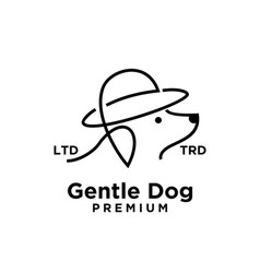 Gentle Dog Head Line Logo