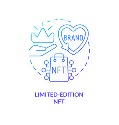 Limited Edition Nft Blue Gradient Concept Icon