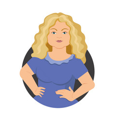 Positive Plus Size Woman In Dress Icon