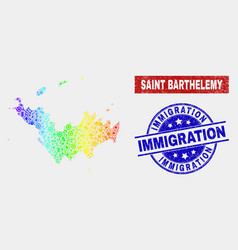 Colorful Assembly Saint Barthelemy Map