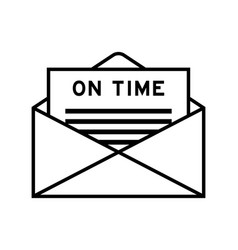 Envelope And Letter Sign With Word On Time As The