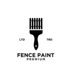 Fence Paint Logo Design Template