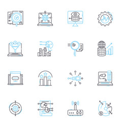 Financial Forecasting Linear Icons Set