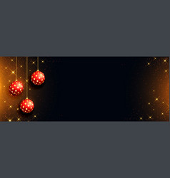 Merry Christmas Sparkles Banner With Text Space