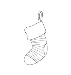 Polka Dots Stocking Coloring Page Black And White