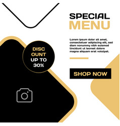 Social Media Template Design Restaurant Promo Menu