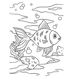 Goldfish Coloring Page For Kids