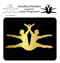 Jewellery Pendants Ballerina For Laser Cut