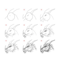 Page Shows How To Learn To Draw Sketch A Dragons