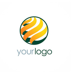 Sphere round technology logo Royalty Free Vector Image