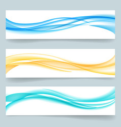 Abstract Swoosh Smooth Wavy Line Headers