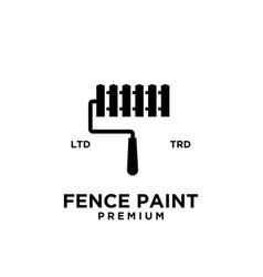 Fence Paint Logo Design Template