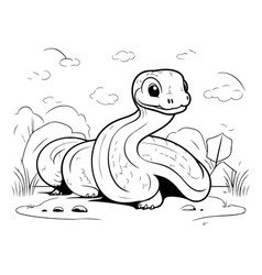 A Cute Little Snake Coloring Book For Kids