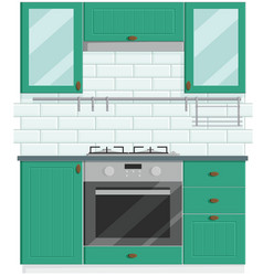 Cosy Modern Sap Green Kitchen Concept Kitchen Set