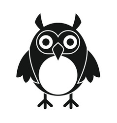 Wise Scholar Owl Black Simple Silhouette