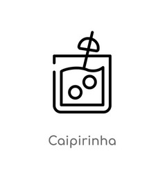 Outline Caipirinha Icon Isolated Black Simple