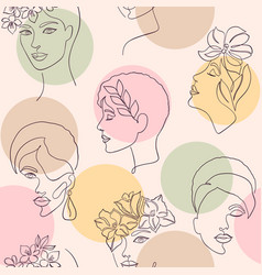 Women Faces And Color Circle