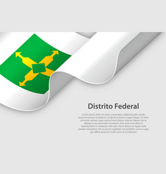 3d Ribbon With Flag Distrito Federal Brazilian