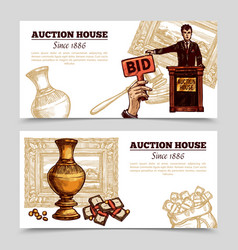 Auction House Hand Drawn Banners