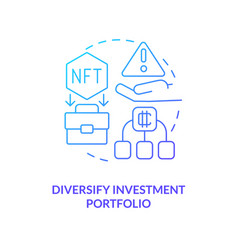 Diversify Investment Portfolio Blue Gradient