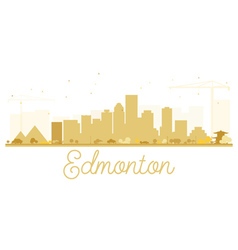 Edmonton City Skyline Golden Silhouette