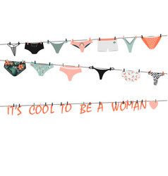 Women Panties Hanging On A Rope It Is Cool