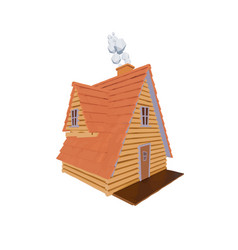 Log Cabin With Tile Roof