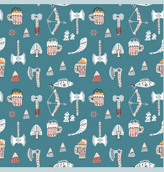 Ancient iceland pattern seamless design Royalty Free Vector