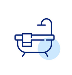 Bath Tub With Towel And Shower Pixel Perfect