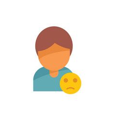 Sad Dislike Icon Flat Social Media