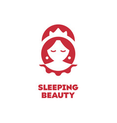 Sleeping Beauty Queen Logo Concept