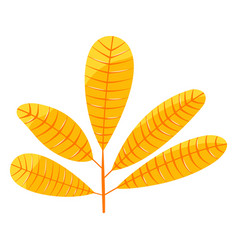 Five Orange Yellow Leaves