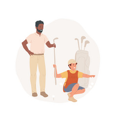 Golf Caddy Isolated Cartoon