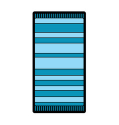 Beach Towel With Stripes Top View Isolated