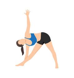 Extended Triangle Pose Or Utthita Trikonasana