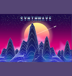 Synthwave Retro Banner Vaporwave Aesthetic