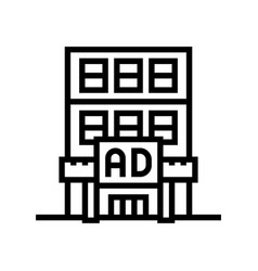 Agency Advertising Line Icon