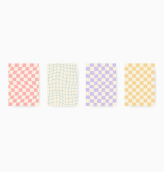 Groovy Abstract Psychedelic Colorful Checkered